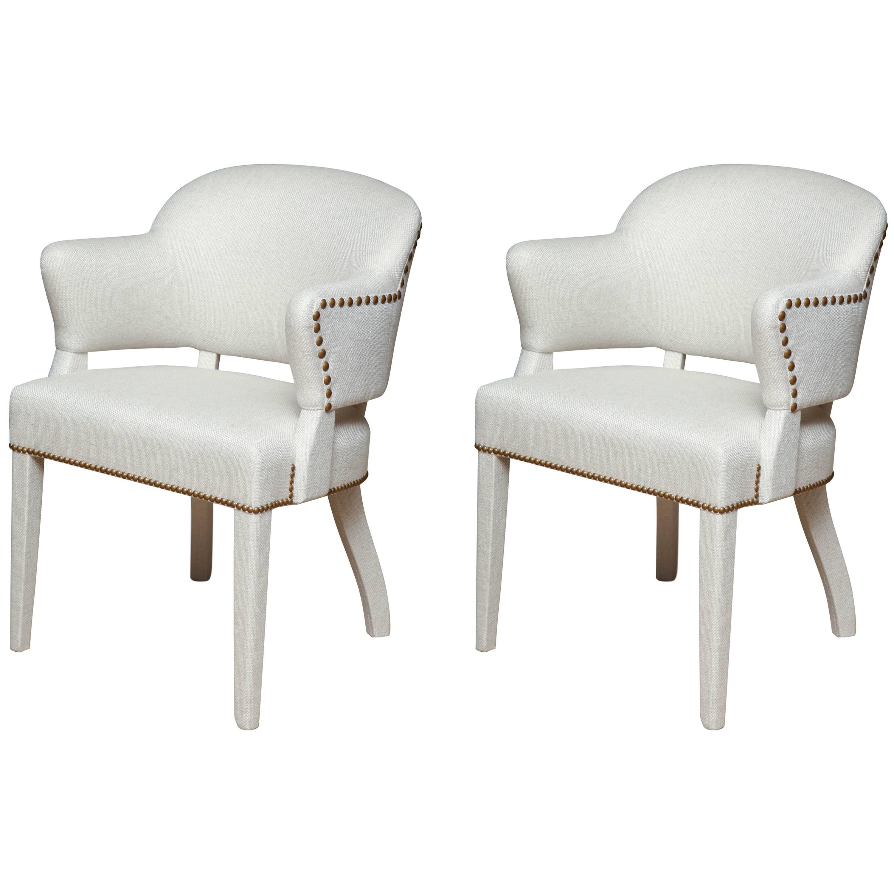 Pair of Deco Armchairs For Sale