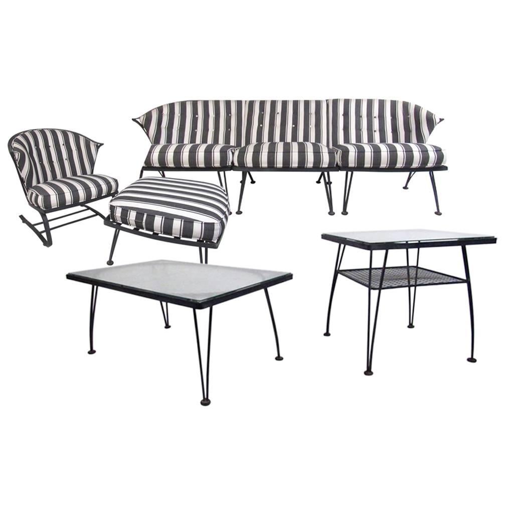Russell Woodard Patio Set with Sofa, Chair and Tables