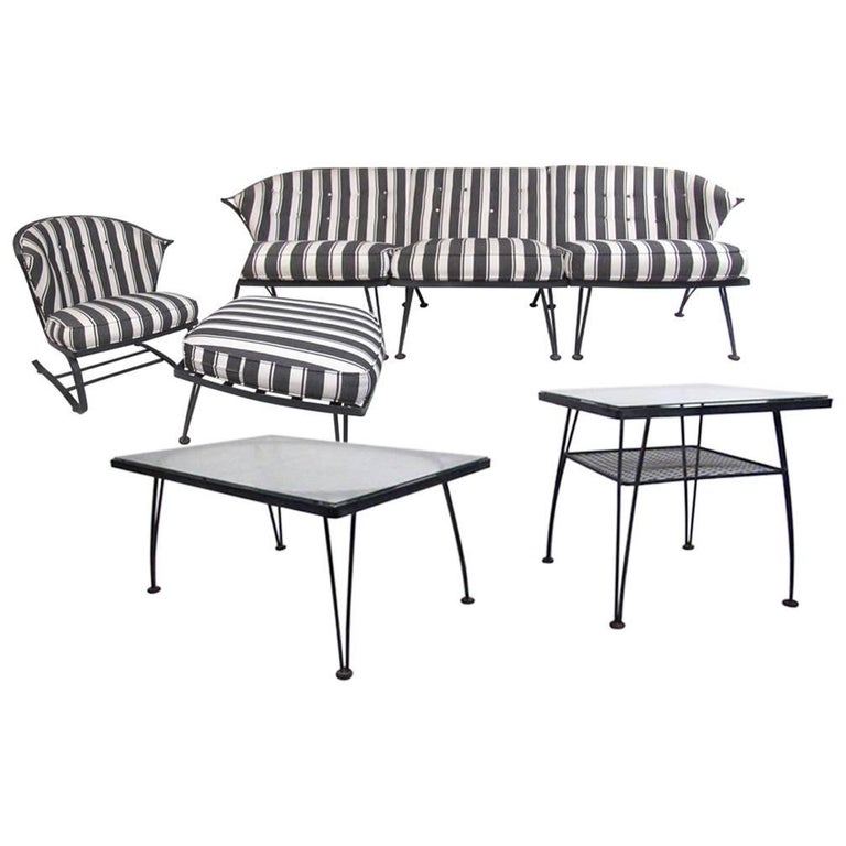 Russell Woodard Patio Set with Sofa, Chair and Tables at 1stDibs
