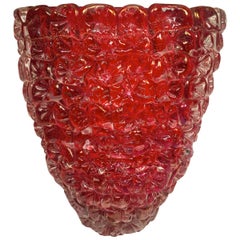 ERCOLE BAROVIER  Rare Iridescent Artistic Blown Glass of Murano Vase, circa 1950