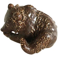 Bing & Grondahl Trine Dreyer Stoneware Figure of Bear #7188