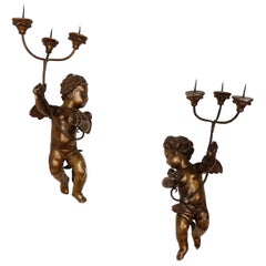 Mid-1700s Italian Gold Gilded Angels