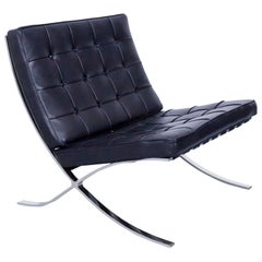 Knoll International Barcelona Chair by Ludwig Mies van der Rohe Black Leather Knoll International Barcelona Chair by Ludwig Mies van der Rohe Black Leather