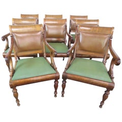Eight Smith & Watson Regency Style Armchairs