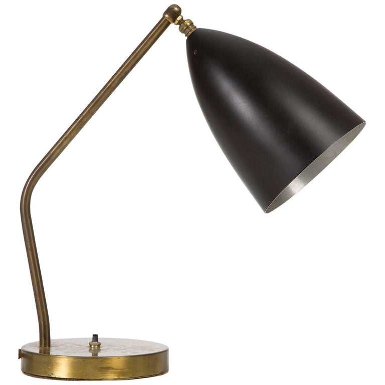 Bausch and Lomb Black Metal Task Lamp For Sale at 1stDibs