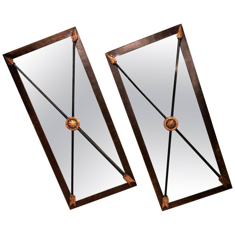 Industrial Wheel Mirror Frame For Sale at 1stdibs
