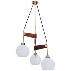 Teak Midcentury Chandelier