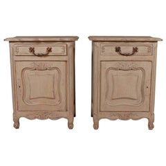 Vintage Pair of French Bedside Cupboards
