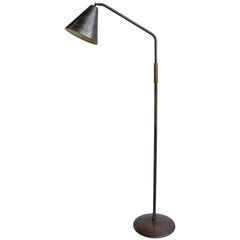 Copper Patina Floor Lamp, Scandinavia 1950s