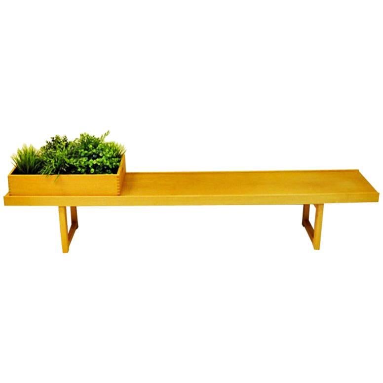 Norwegian Long Krobo Bench of Oak from the 1960`s by Torbjørn Afdal for Bruksbo