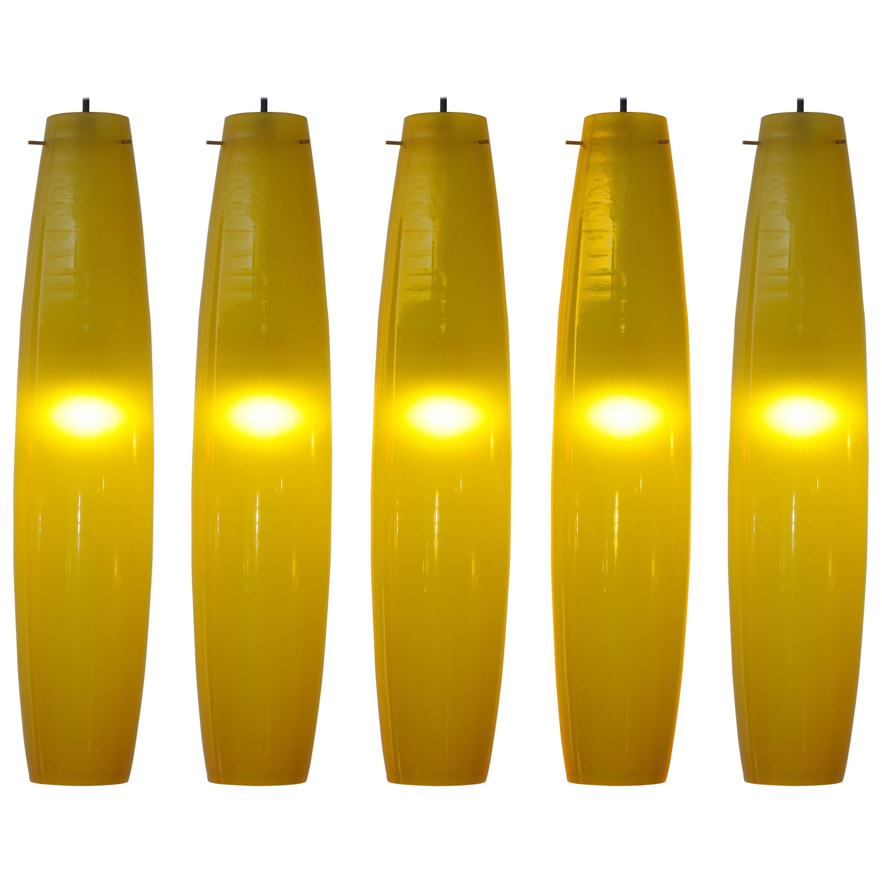 Five Lights by Alessandro Pianon for Vistosi, Murano, 1960