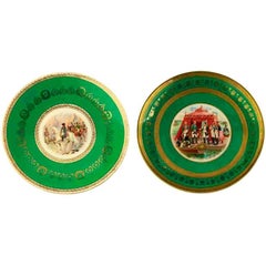 Pair of Antique Napoleonic Gardner Porcelain Plates