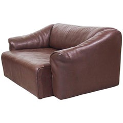 De Sede DS47 Two-Seat Sofa in Dark Brown Buffalo Leather, Switzerland, 1970s