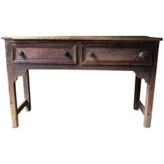 Beautiful Late George III Period Painted Oak & Pine Dresser Base circa 1810-1830