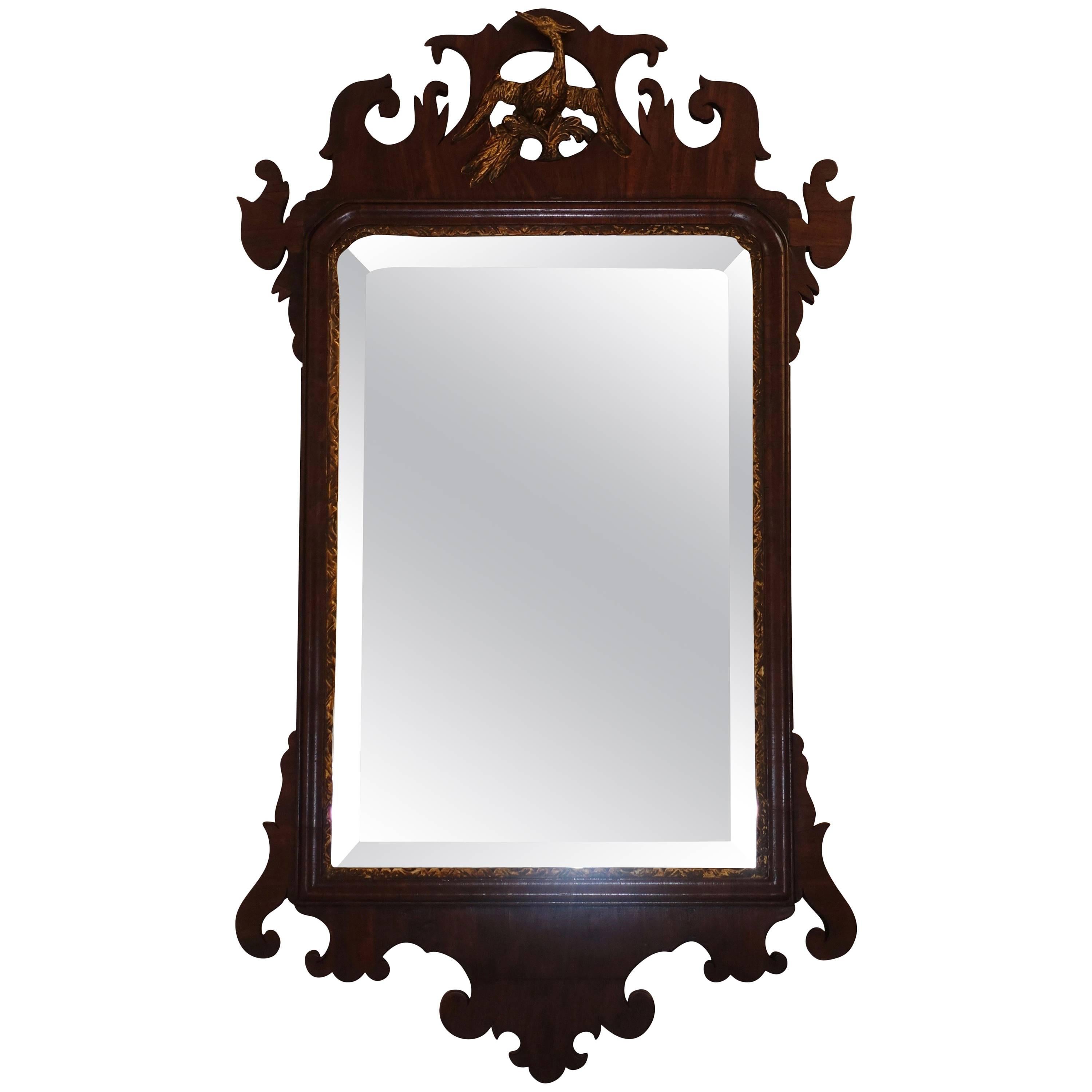 Georgian Mahogany Framed Mirror English