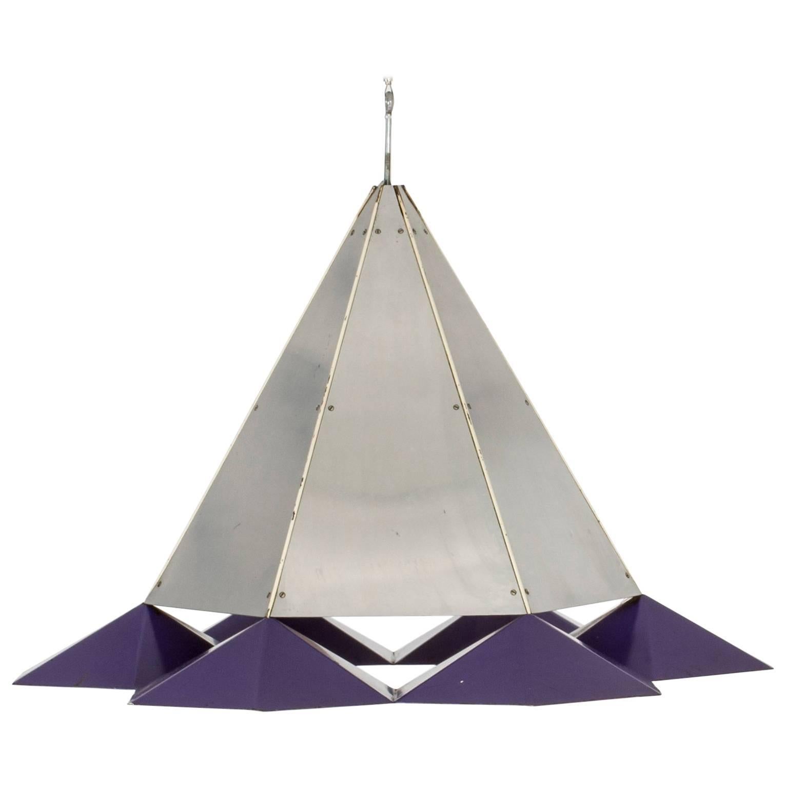 Metal Pendant Lamp in the Style of Simon Henningsen