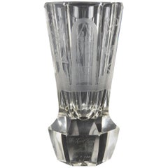 Masonic Etched Glass Fraternal Goblet