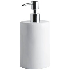 Handmade Rounded Soap Dispenser in White Carrara Marble