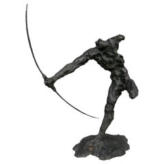 Bronze Sculpture of an Archer by Zoran Males