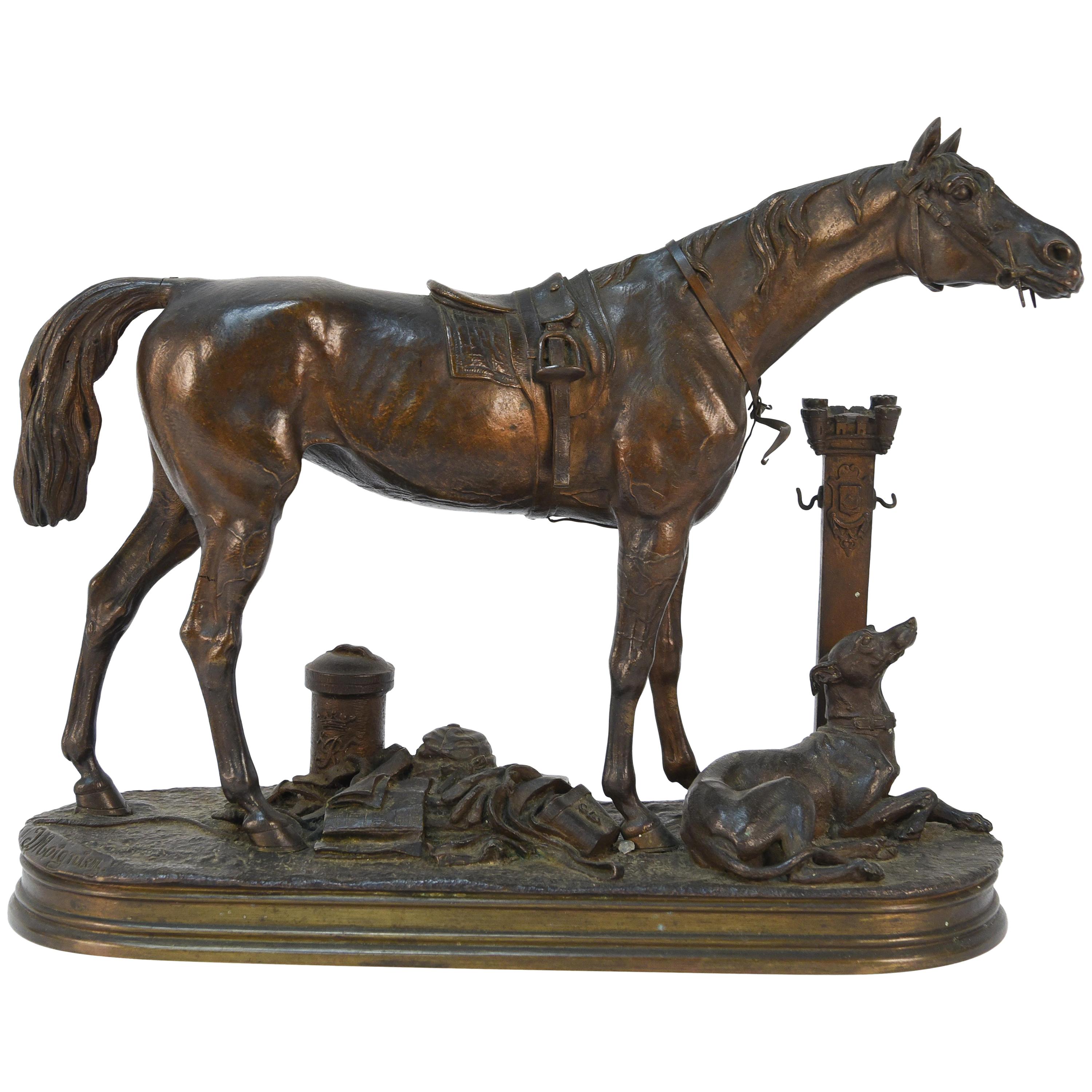 Jules Moigniez, French Bronze Horse For Sale at 1stDibs