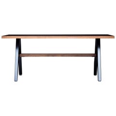 The Cooper, Modern Walnut and Powder Coated Steel Dining Table