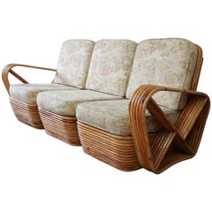 Bamboo Pretzel Sofa Attributed to Paul Frankl