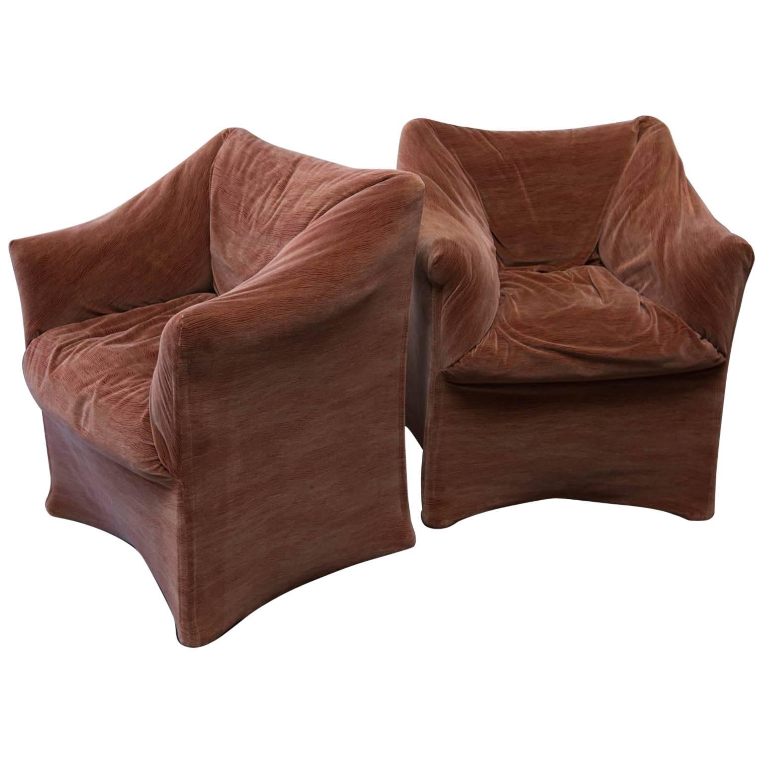 Pair of Mario Bellini Tentazione Lounge Chairs for Cassina