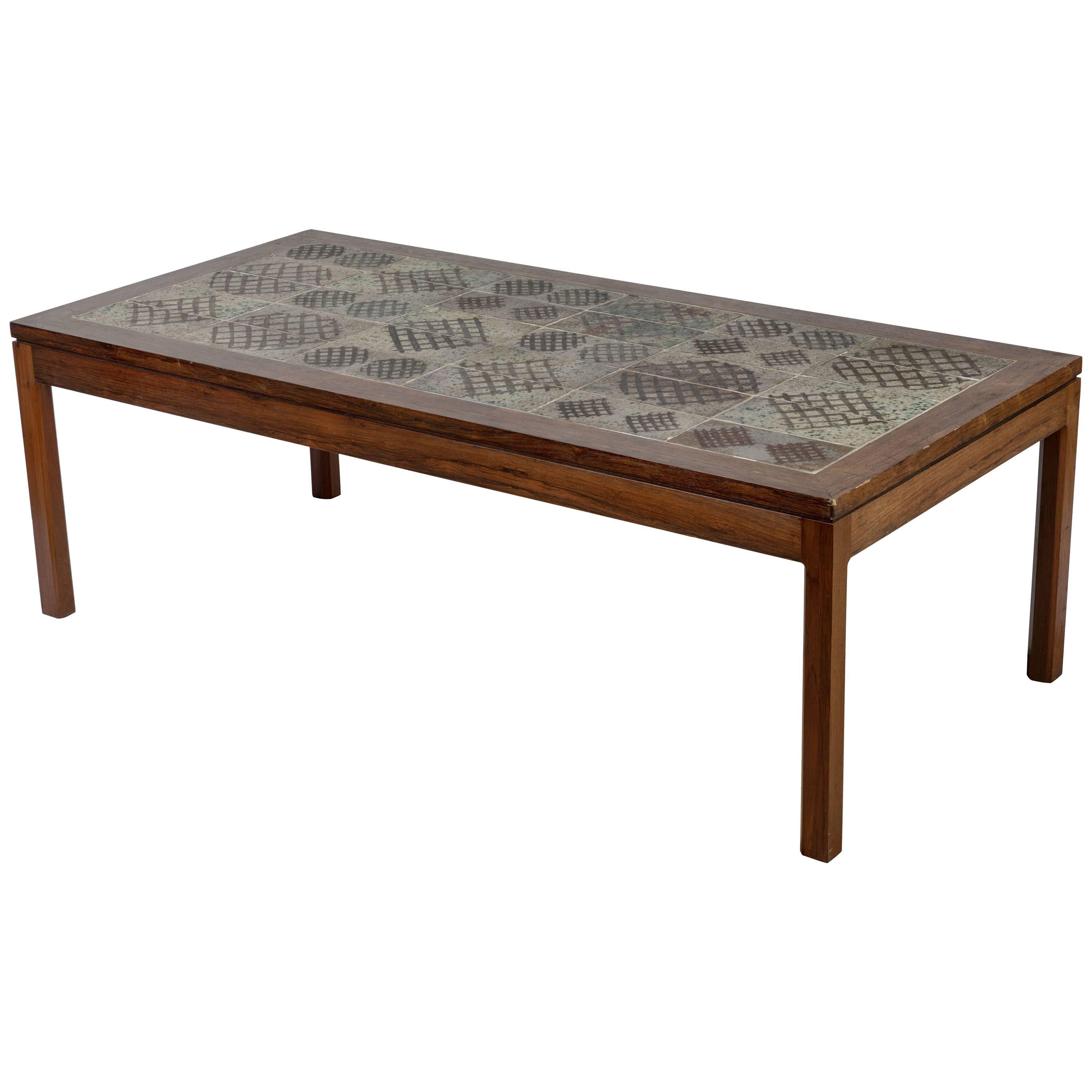 Midcentury Tile Top Coffee Table