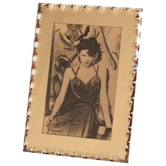 1940s French Copper Mirror Picture Photo Frame