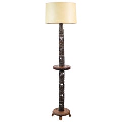 Vintage French African Floor Lamp