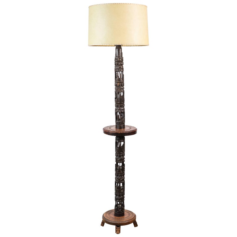 French African Floor Lamp For Sale at 1stDibs