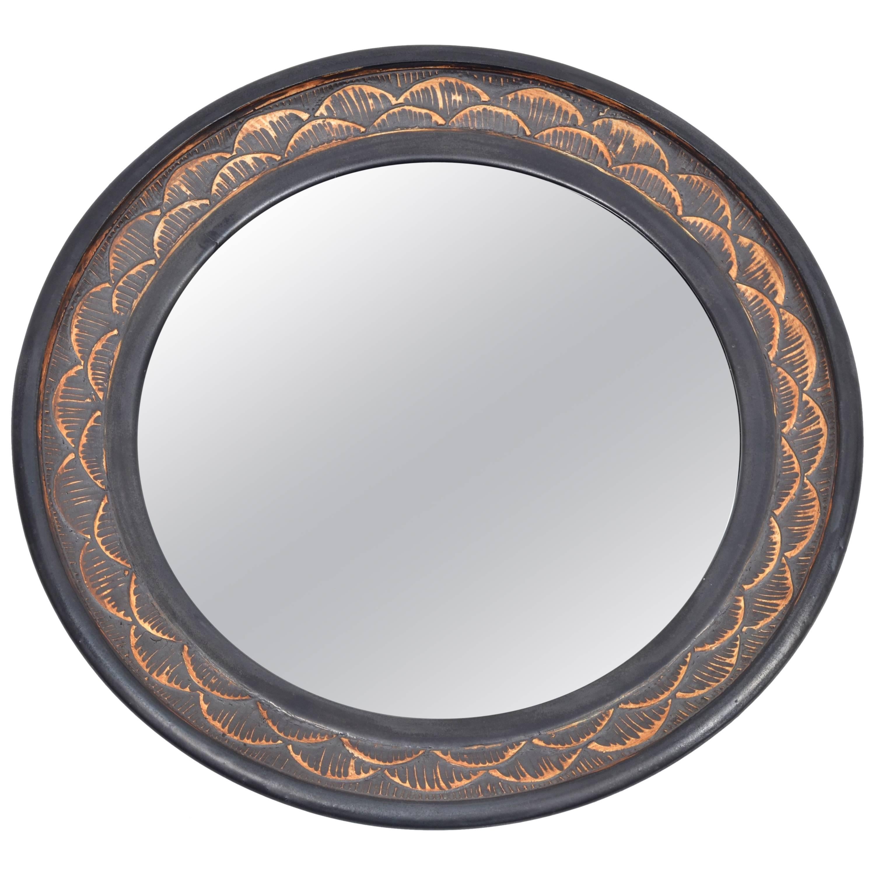 Stephen Polchert Ceramic Mirror For Sale
