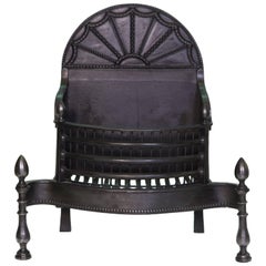 Antique 18th Century Georgian Black Cast Iron Fire Basket