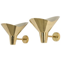 Pair of Brass Wall Sconces by Hans Bergström