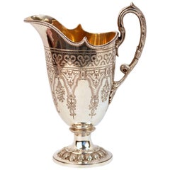 Exceptional Victorian Silver Cream Jug by Martin Hall & Co , London, 1883