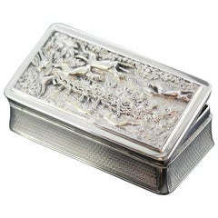 Fine William IV Silver Hunting Snuff Box, Edward Edwards II, London, 1836