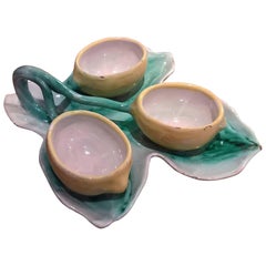 Vintage Midcentury Modern German Ceramic Bowl Handmade with Citrons