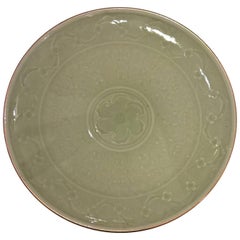 Art Deco Sevres Ceramic Plate in Celadon