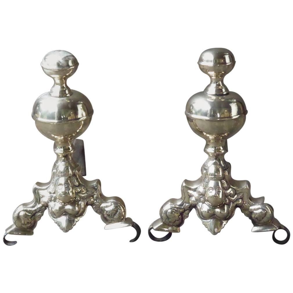 17th Century French Andirons or Firedogs