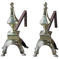 17th Century French Andirons or Firedogs