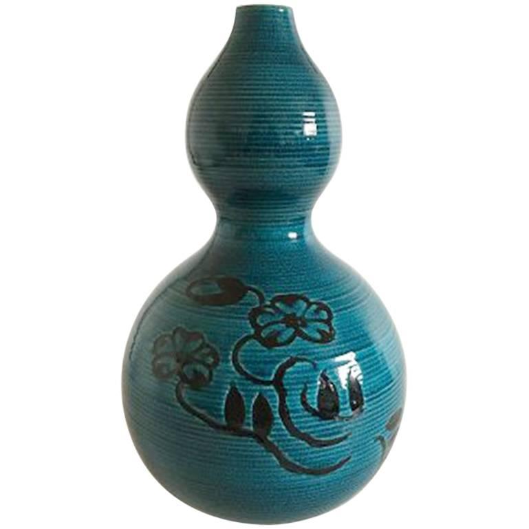 Bing & Grondahl Art Nouveau Unique Vase by Jo Ann Locher and Axel Salto #566 For Sale