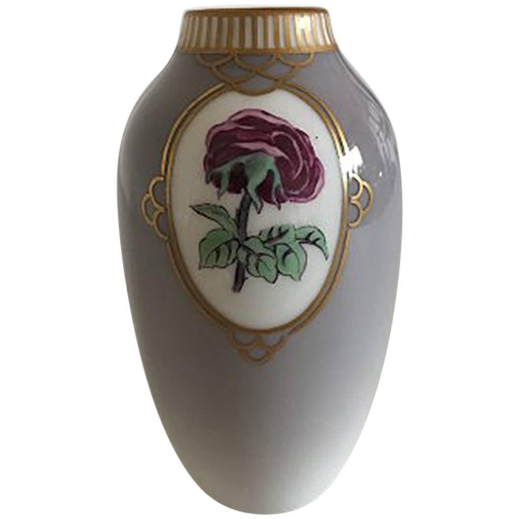 Royal Copenhagen Art Nouveau Vase #239 with Gold For Sale
