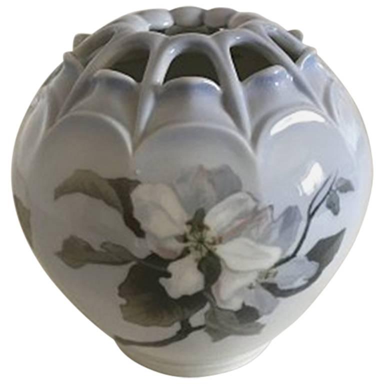 Royal Copenhagen Art Nouveau Vase Pierced #53/257 For Sale