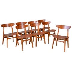 Set of Eight Hans Wegner CH-30 Dining Chairs