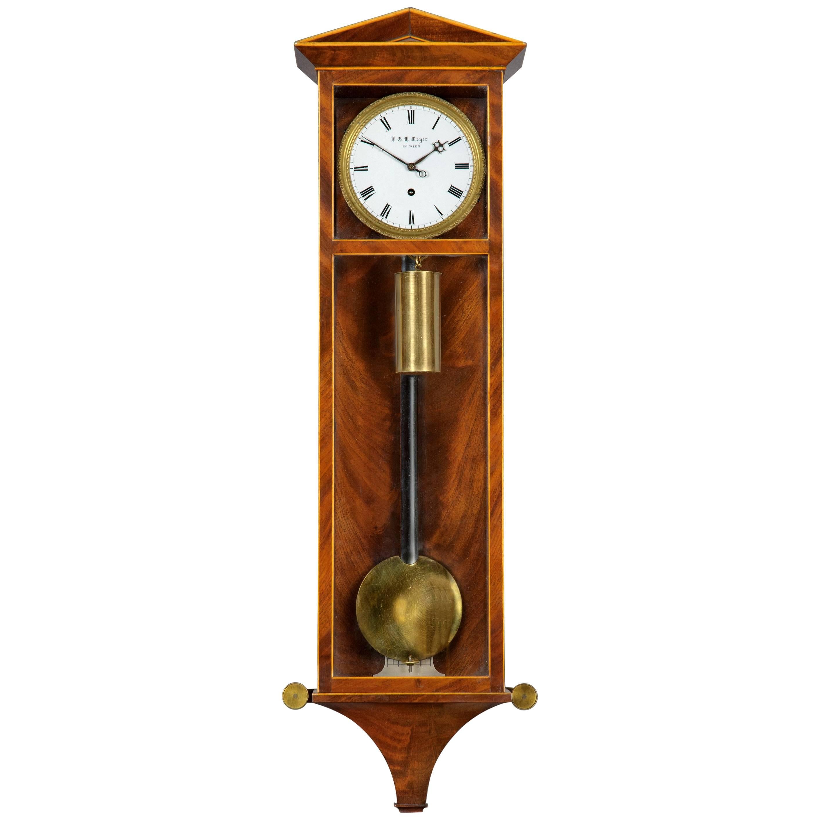 19th Century Vienna Regulator by J.G.W. Meyer, circa 1850 For Sale