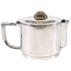 Vintage Gio Ponti Teapot in Silver Plated Alpacca for Krupp Berndorf, circa 1935