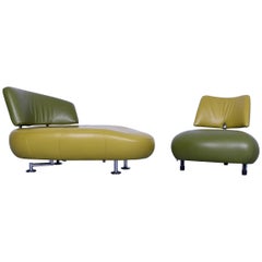Leolux Kikko & Pallone Pa Set Sofa Grünes Divanbett von Roy de Scheemaker, 1989
