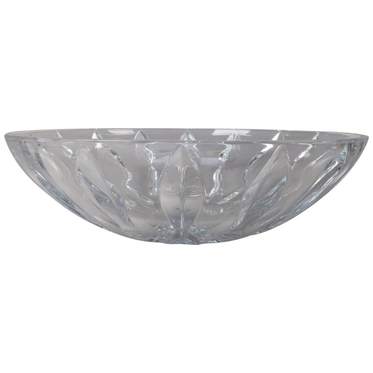 Equinox Clear Crystal Centerpiece Bowl by Reed & Barton, 20th Century For Sale