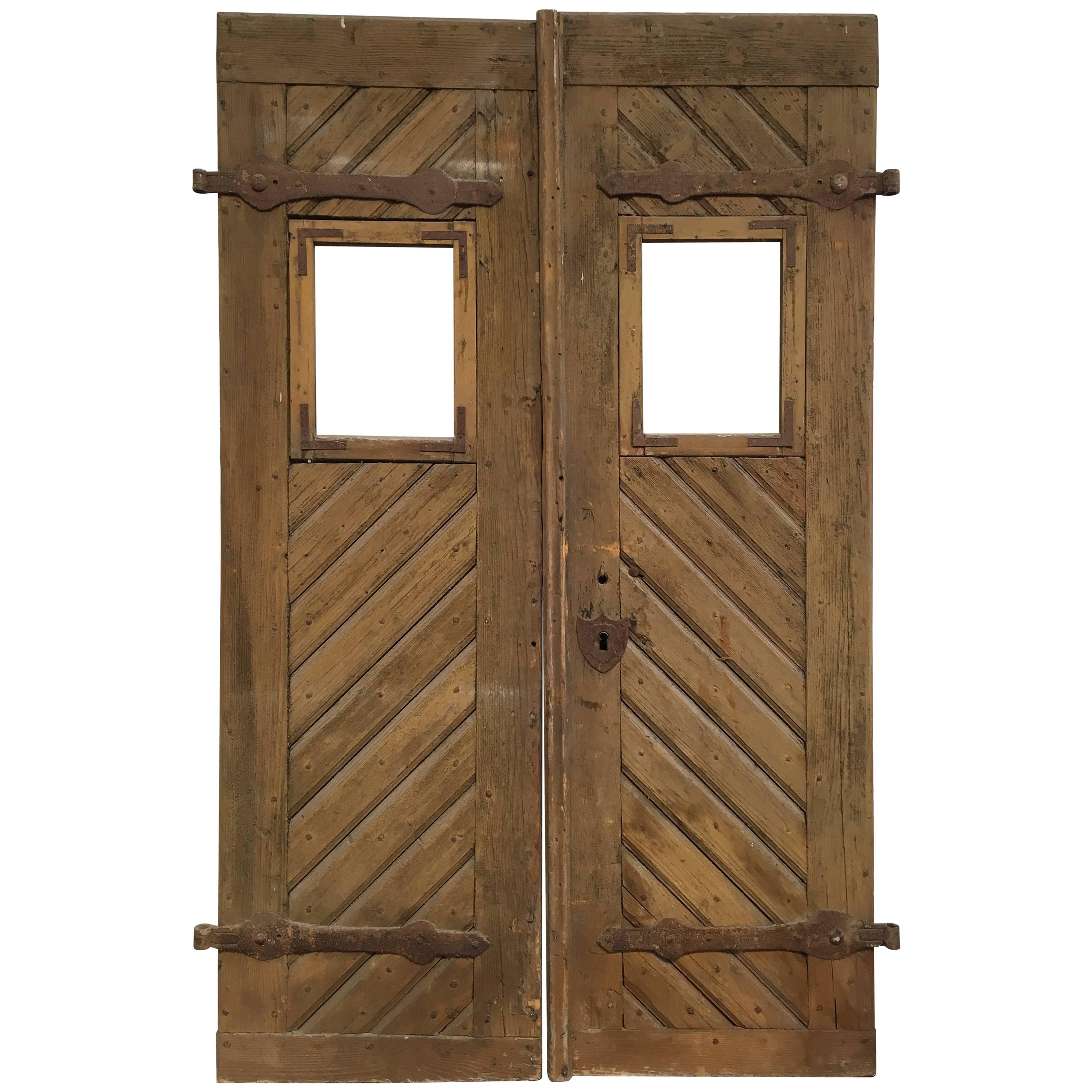 Pair of Antique European Farm Doors