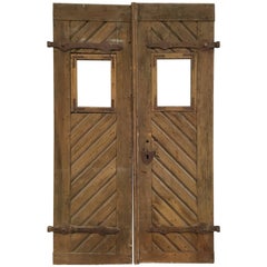 Pair of Used European Farm Doors